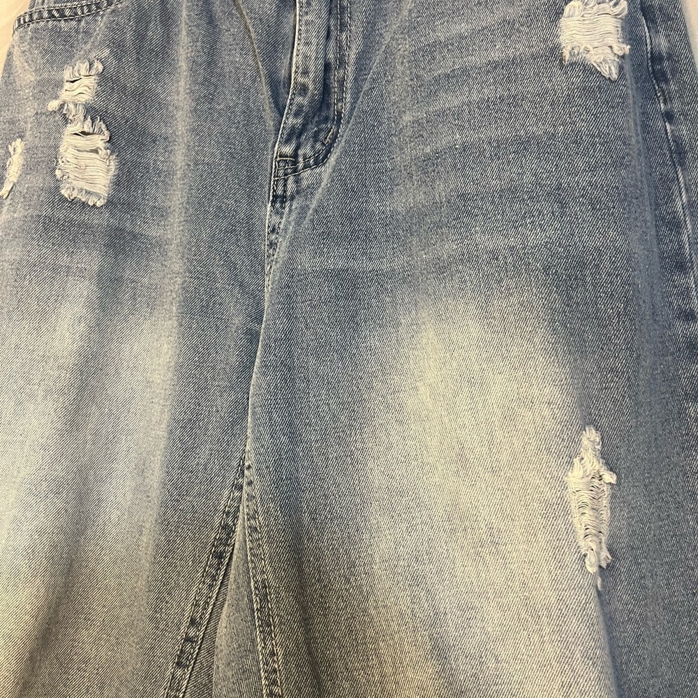 Distressed High Waist Flare Leg Women's Jeans Large 8/10 - Picture 5 of 6